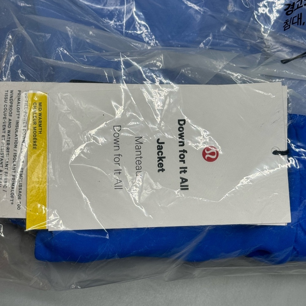 Lululemon Womens Blue Down For It All Jacket Running 700 Fill 4 6 8 10 12 14 NEW - Picture 10 of 12